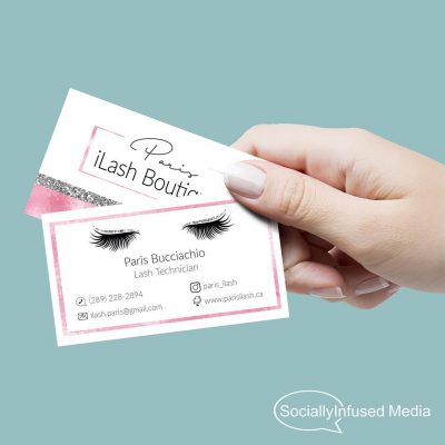 Paris iLash Boutique business card design