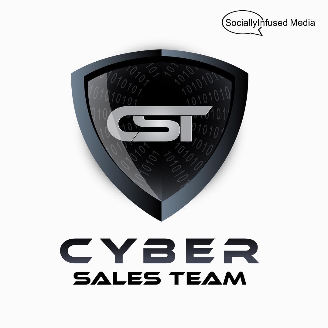 Cyber sales team logo design.