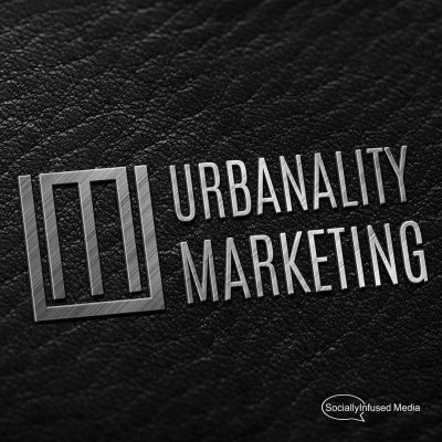 Urbanity Marketing logo design with a modern and sleek aesthetic.