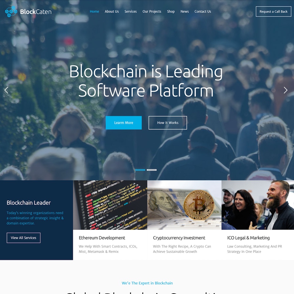 Blockaten's new website design.
