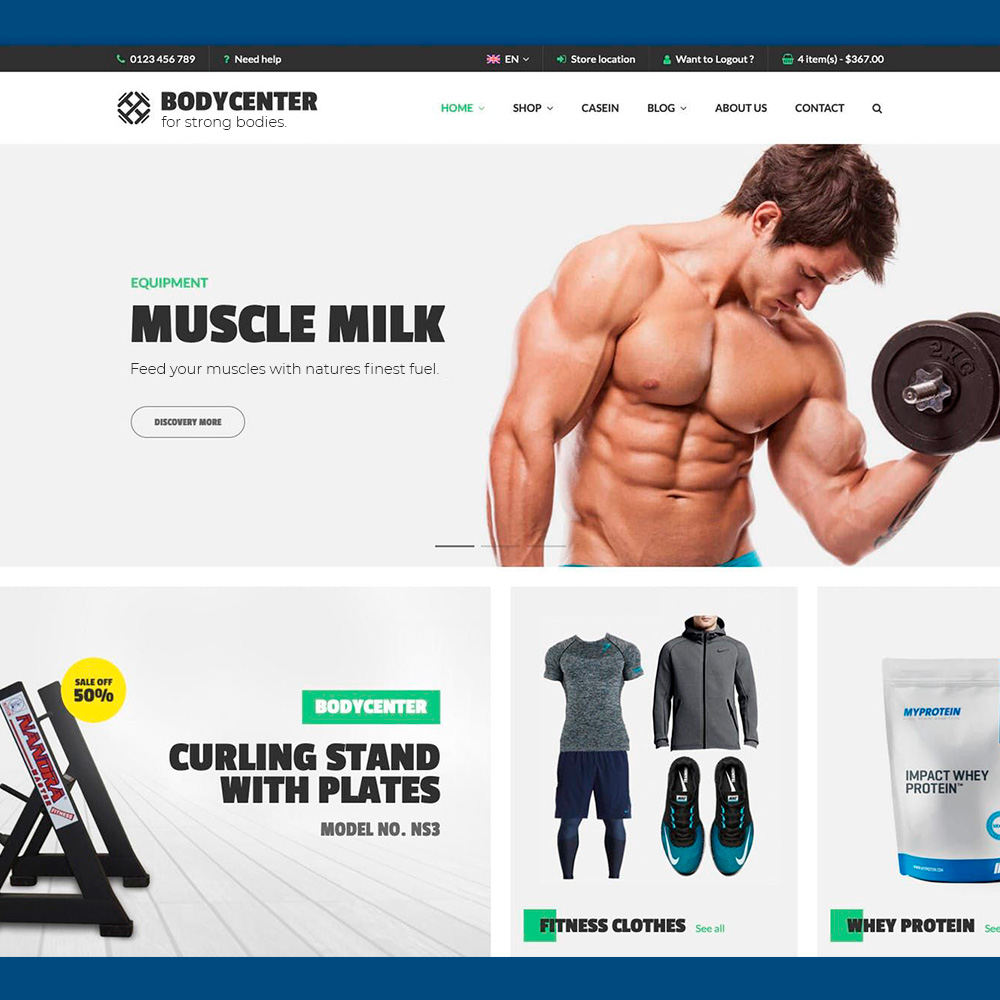 A screenshot of Body Center's newly designed website.