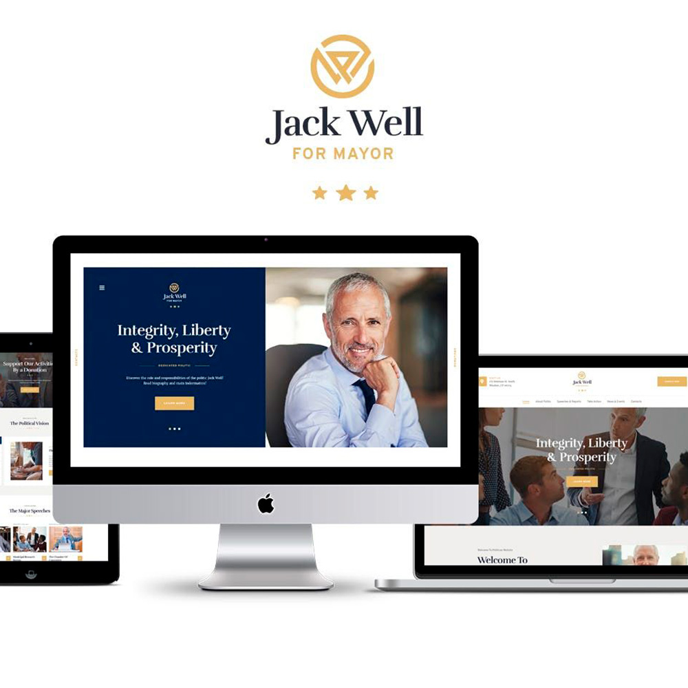 Mayoral candidate Jack Well's new website.