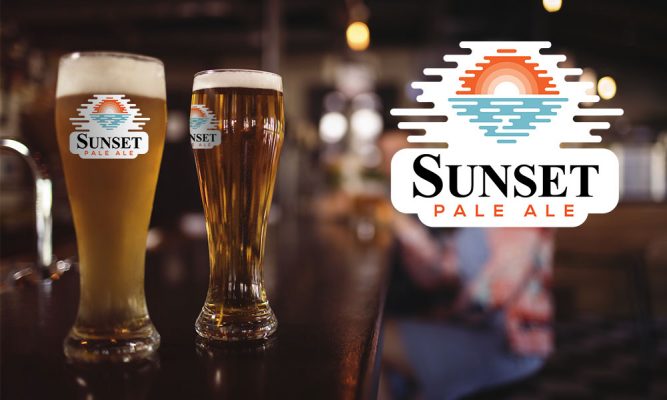 Sunset Pale Ale product packaging