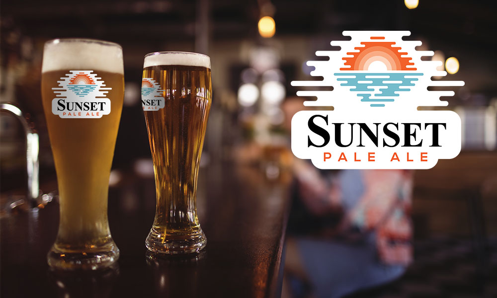 Sunset Pale Ale product packaging