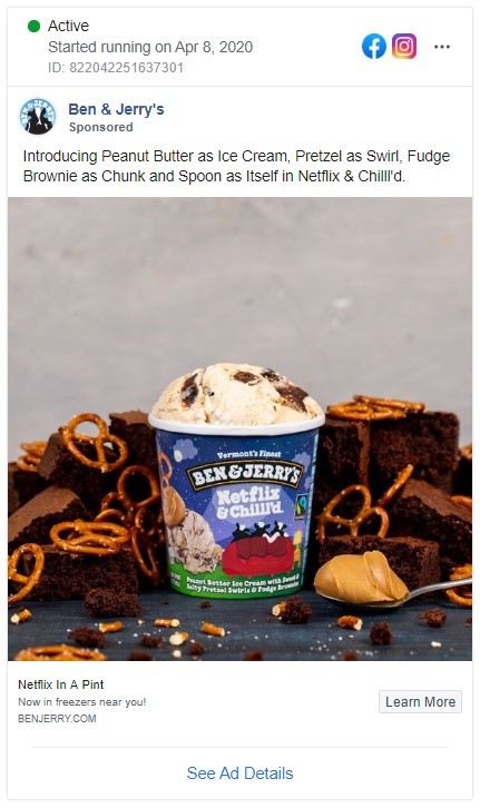 Ben&Jerry’s new ice cream flavor, Netflix&Chill’d